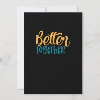 Cartes Pour Fêtes Annuelles Better Off Together Quote Positive Minimal Design