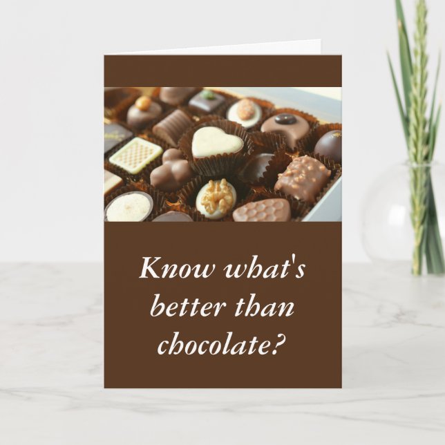 Cartes Pour Fêtes Annuelles better than chocolate sweny funny valentine (Devant)