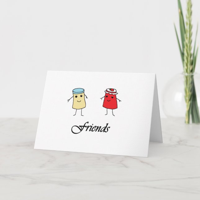 Cartes Pour Fêtes Annuelles Beurre d'arachide & Amis de gelée (Devant)