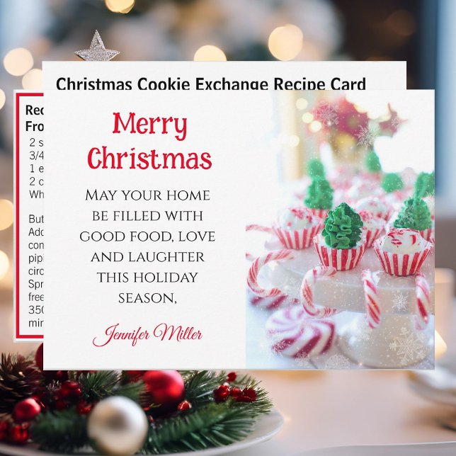 Cartes Pour Fêtes Annuelles Beurre Échange de biscuits Recette Noël (Créateur téléchargé)