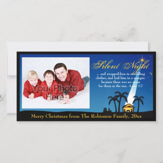 Cartes Pour Fêtes Annuelles Bible nocturne Verse Noël chrétien