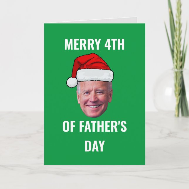 Cartes Pour Fêtes Annuelles Biden Personnalisé Confus Patriotique Joyeux Noël (Devant)