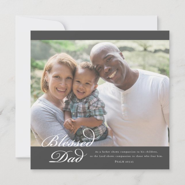 Cartes Pour Fêtes Annuelles Bienheureux Écriture Papa (Devant)