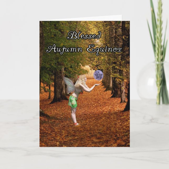 Cartes Pour Fêtes Annuelles Bienheureux Équinoxe d'automne (Devant)