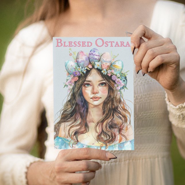 Cartes Pour Fêtes Annuelles Bienheureux Ostara Eostre Printemps Equinox (Créateur téléchargé)