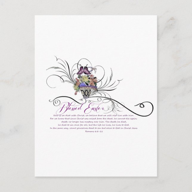 Cartes Pour Fêtes Annuelles Bienheureux Pâques (Devant)