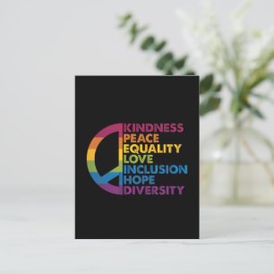 Cartes Pour Fêtes Annuelles Bienveillance Paix Égalité Amour Inclusion Espoir 