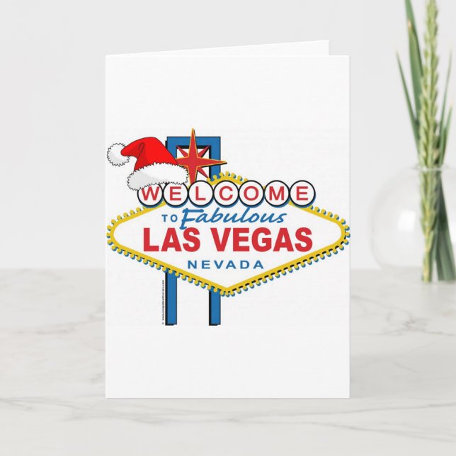 Cartes Pour Fêtes Annuelles Bienvenue à Fabulous Las Vegas Noël (Devant)