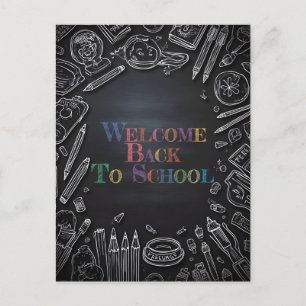 Cartes Pour Fêtes Annuelles Bienvenue au retour à l'école – Nouvelle année sco