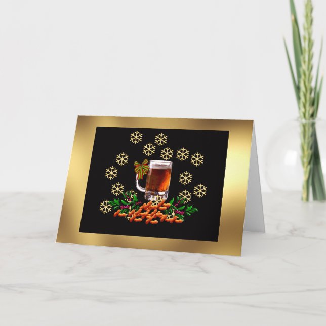 Cartes Pour Fêtes Annuelles Bière et arachides (Devant)
