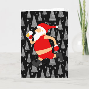Cartes Pour Fêtes Annuelles bières amusantes santa claus