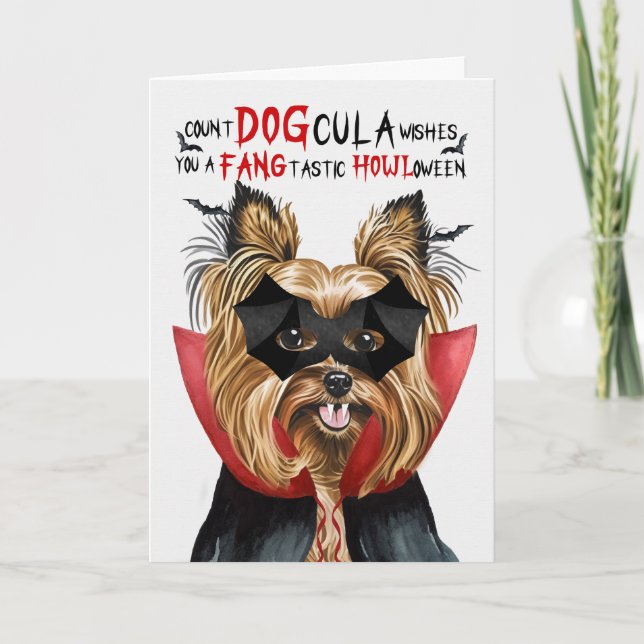 Cartes Pour Fêtes Annuelles Biewer Terrier Chien drôle Nombre de chiens DOGcul (Devant)