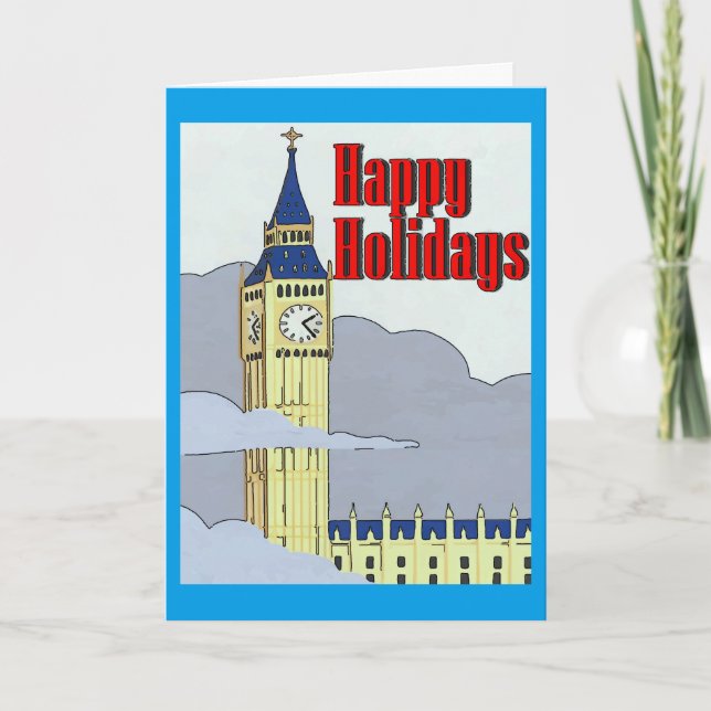 Cartes Pour Fêtes Annuelles Big Ben London, Noël (Devant)