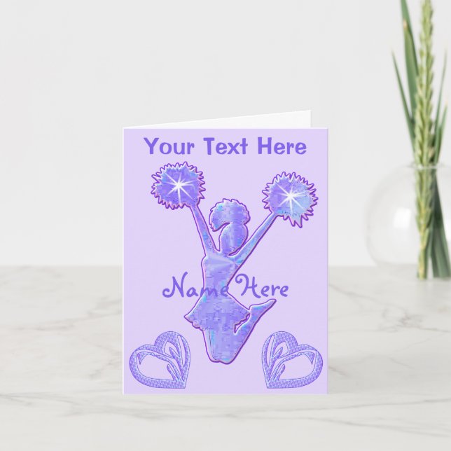Cartes Pour Fêtes Annuelles BIG Personalized Cheerleader Card with Your Text (Devant)