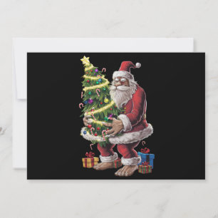 Cartes Pour Fêtes Annuelles Bigfoot Noël Arbre Lumières Noël Sasquatatch Amour