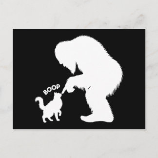 Cartes Pour Fêtes Annuelles Bigfoot Playful Long Haired Cat Boop 