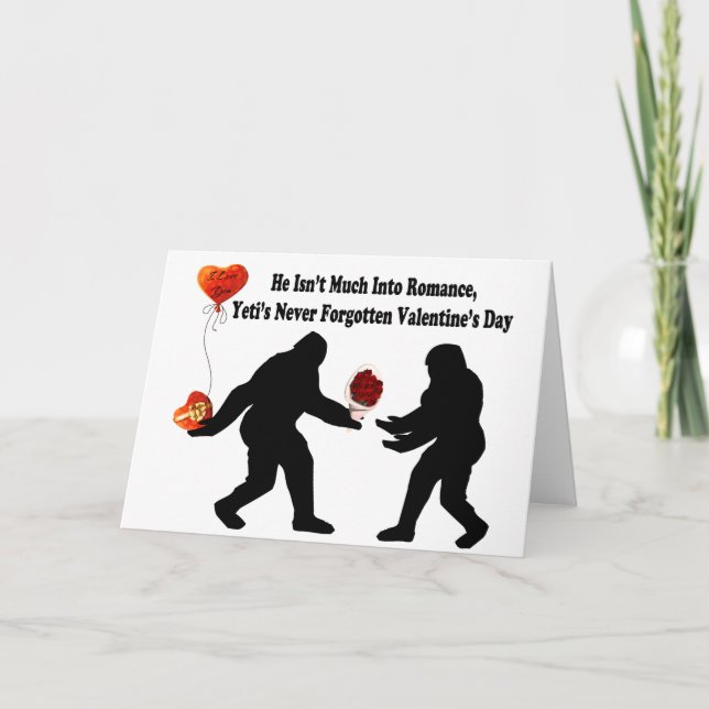 Cartes Pour Fêtes Annuelles Bigfoot se souvient de la Saint Valentin (Devant)