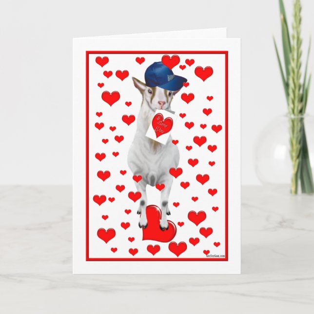 Cartes Pour Fêtes Annuelles Billy Goat Valentine Card (Devant)