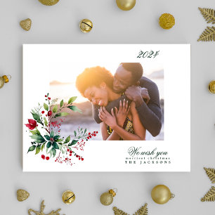 Cartes Pour Fêtes Annuelles Bio hiver naturel Bleu Joyeux Noël Photo