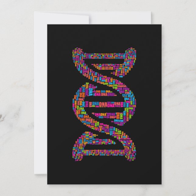 Cartes Pour Fêtes Annuelles biologie molécule d'ADN mot cloud professeur de sc (Devant)
