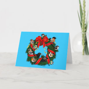 Cartes Pour Fêtes Annuelles Birdorable European Garden Bird Serre de Noël