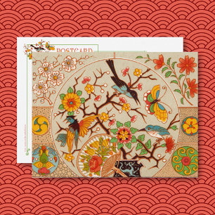 Cartes Pour Fêtes Annuelles Birds and Butterflies Postcard