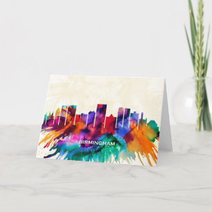 Cartes Pour Fêtes Annuelles Birmingham Skyline