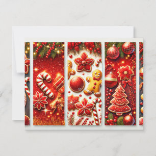 Cartes Pour Fêtes Annuelles Biscuits de Noël festifs et fêtes scintillantes