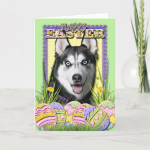 Cartes Pour Fêtes Annuelles Biscuits d'oeuf de pâques - chien de traîneau