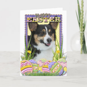 Cartes Pour Fêtes Annuelles Biscuits d'oeuf de pâques - corgi