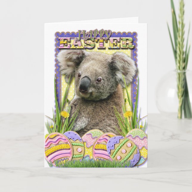 Cartes Pour Fêtes Annuelles Biscuits d'oeuf de pâques - koala (Devant)