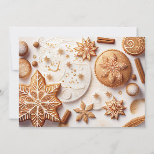 Cartes Pour Fêtes Annuelles Biscuits en pain d'épice avec flocons de neige can
