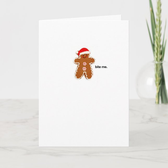 Cartes Pour Fêtes Annuelles Bite-moi (Devant)