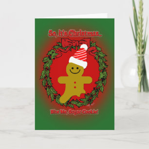 Cartes Pour Fêtes Annuelles Bite-moi, biscuit à sucre