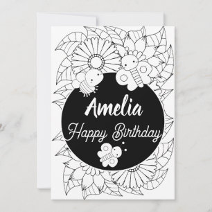 Cartes Pour Fêtes Annuelles Bizarre de fête d'anniversaire de l'insecte colora