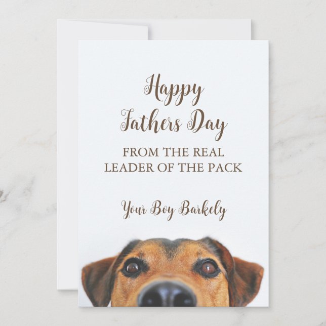 Cartes Pour Fêtes Annuelles Bizarre Fête des pères Happy Du Chien (Devant)