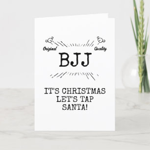 Cartes Pour Fêtes Annuelles BJJ Christmas Fun Let's Tap Père Noël Personnalisé