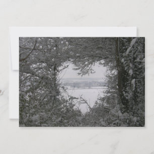 Cartes Pour Fêtes Annuelles Black and White Love Snow Heart Photo Noël
