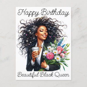 Cartes Pour Fêtes Annuelles Black Girl Magic Anniversaire Sista Melanin Femme