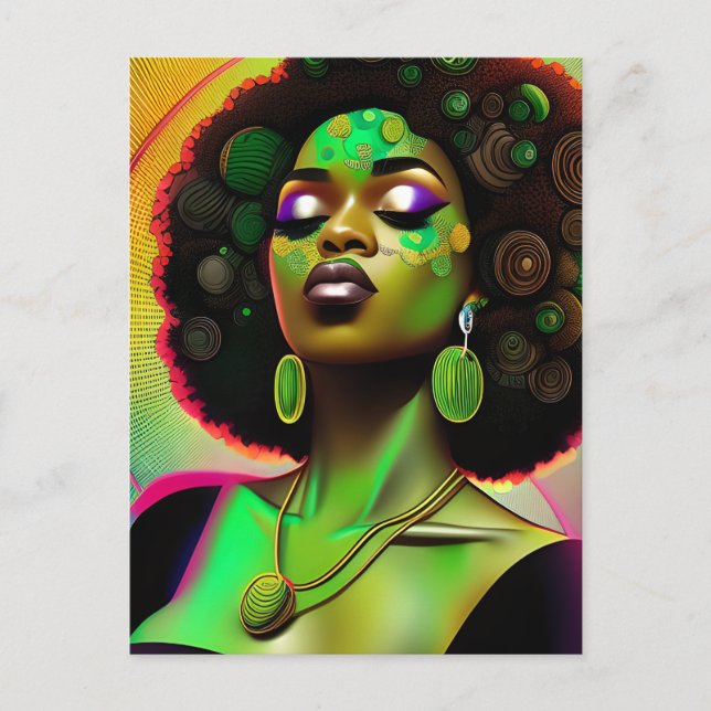 Cartes Pour Fêtes Annuelles Black Girl Magic Anniversaire Sista Melanin Femme (Devant)