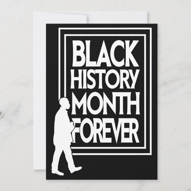 Cartes Pour Fêtes Annuelles Black History Month Forever (Devant)