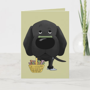 Cartes Pour Fêtes Annuelles Black Lab - Chasse Aux Os De Pâques, N'Importe Qui