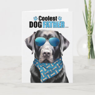 Cartes Pour Fêtes Annuelles Black Lab Chien Coolest Papa Fête des pères