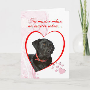 Cartes Pour Fêtes Annuelles Black Lab Valentine