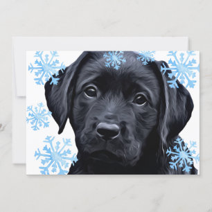 Cartes Pour Fêtes Annuelles Black Labrador Christmas - Joli Black Lab à chiot
