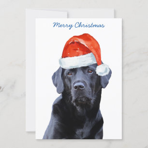 Cartes Pour Fêtes Annuelles Black Labrador Retriever Christmas mignon Chien Pè