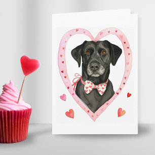 Cartes Pour Fêtes Annuelles Black Labrador Valentine Day Chien Maman Amour Cad