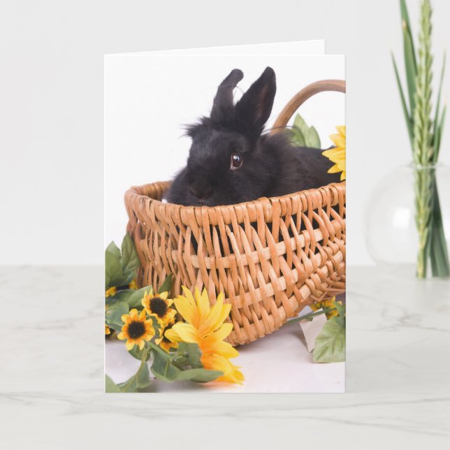 Cartes Pour Fêtes Annuelles black rabbit (Devant)