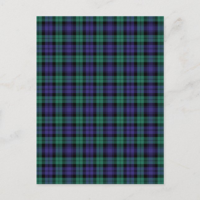 Cartes Pour Fêtes Annuelles Black Watch Scottish Tartan (Devant)