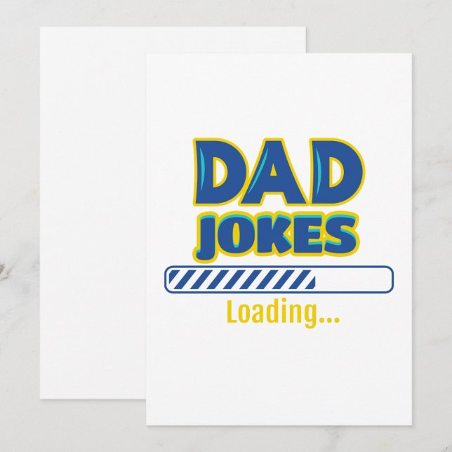 Cartes Pour Fêtes Annuelles Blagues de Papa Chargement en cours (Devant / Derrière)